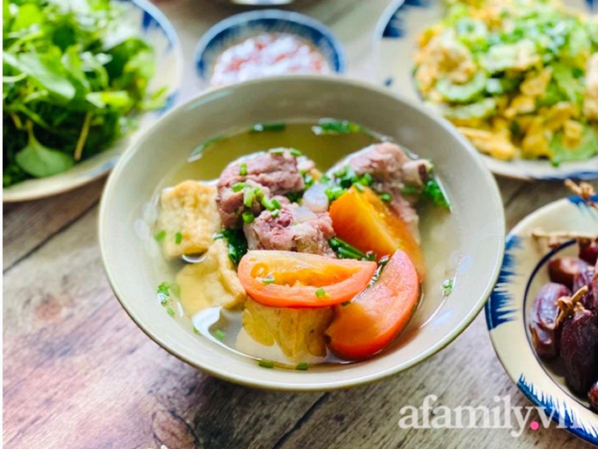 Canh Đậu Hủ Nấu Sườn Heo