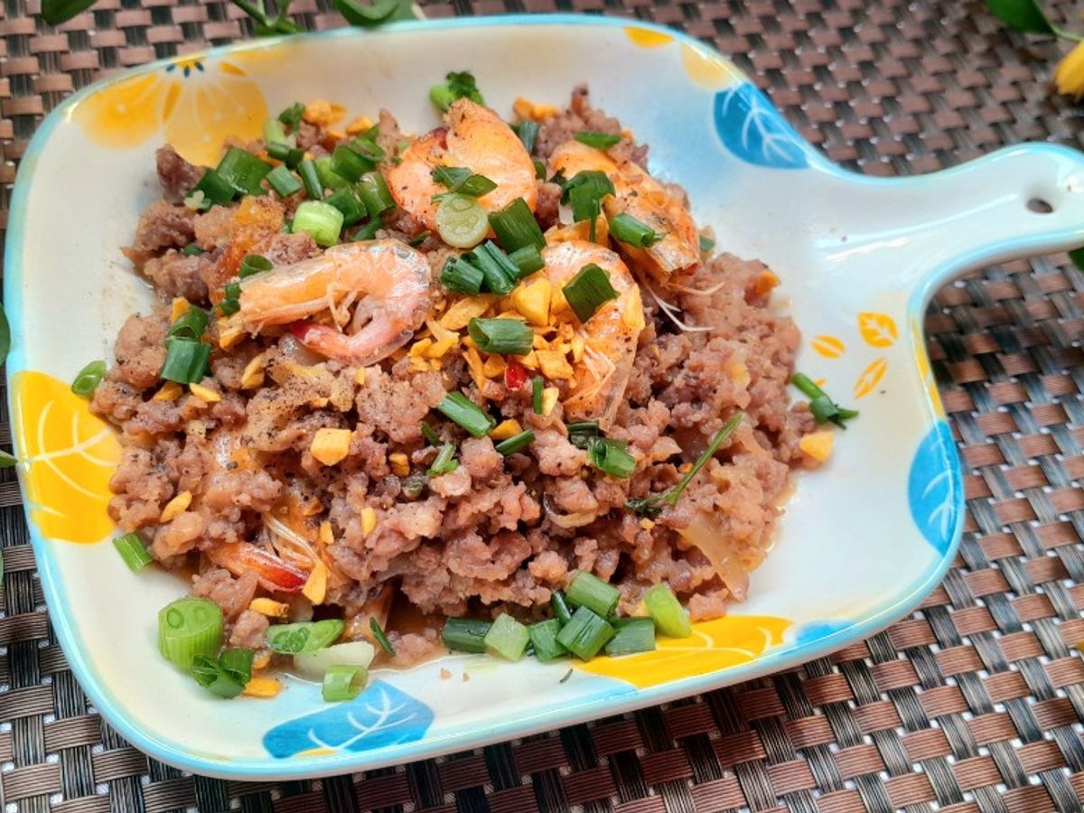 Tép rang thịt xay
