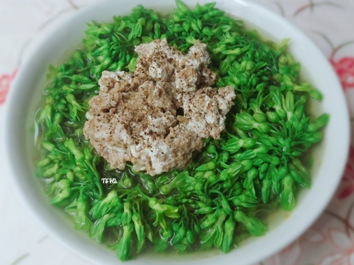 Canh HOA THIÊN LÝ nấu cua đồng