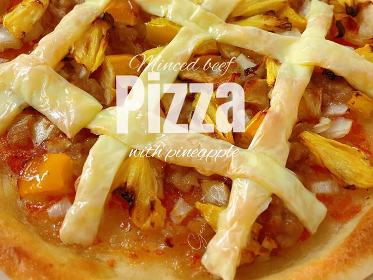 Pizza bò băm dứa