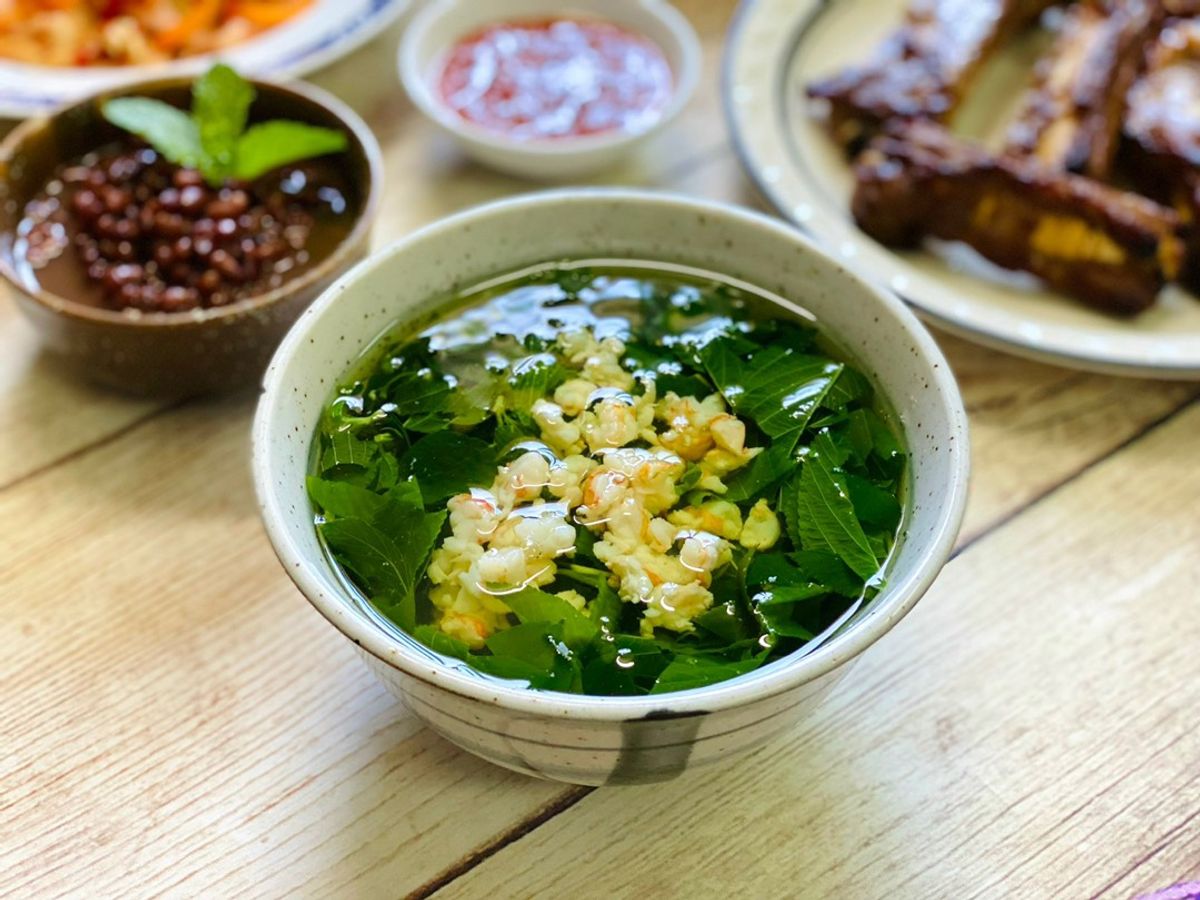 Canh Rau Tập Tàng Nấu Tôm