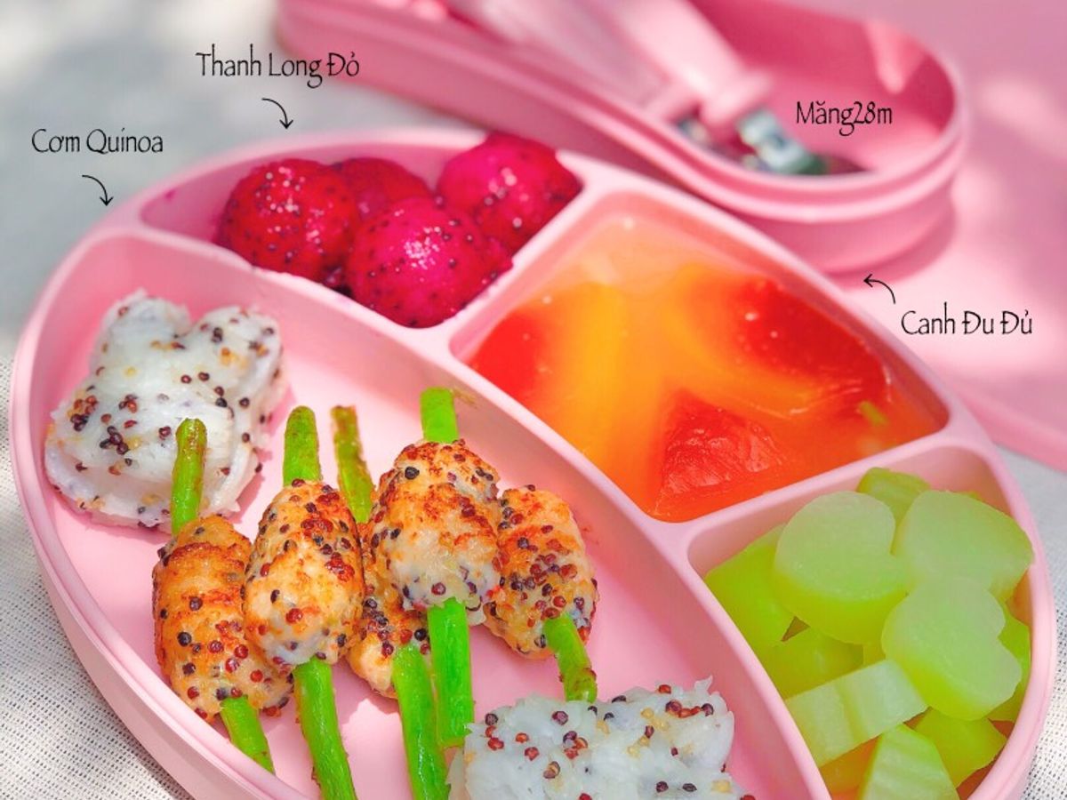 Chả tôm quinoa bọc đậu côve (baby food)