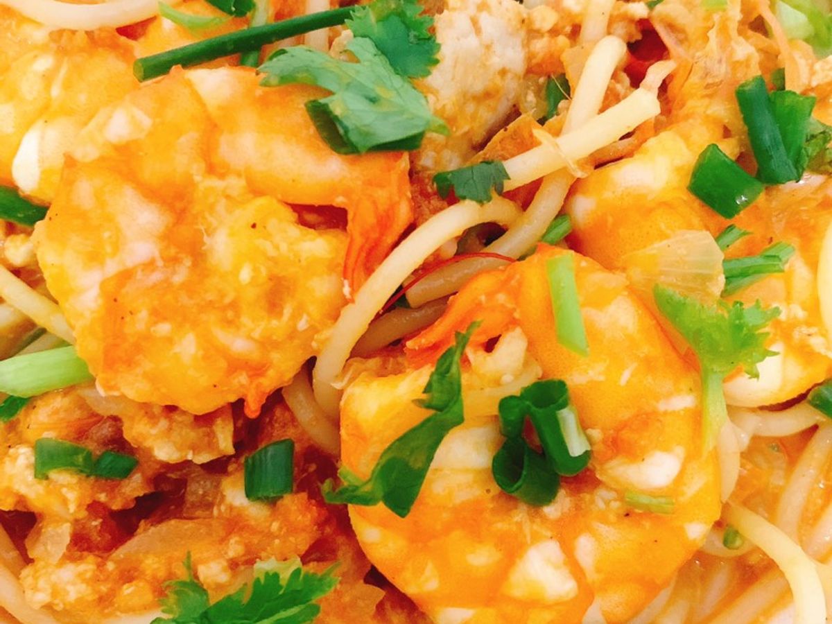 Spagetti tôm phomai