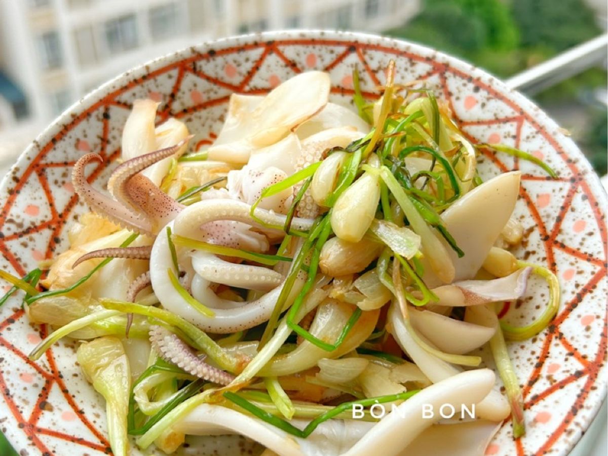 Mực Xào Củ Kiệu Tươi