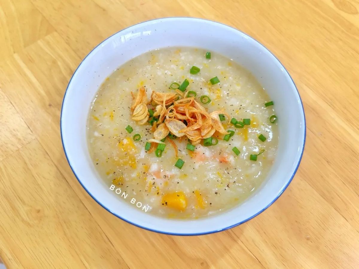 Cháo Tôm Bí Đỏ