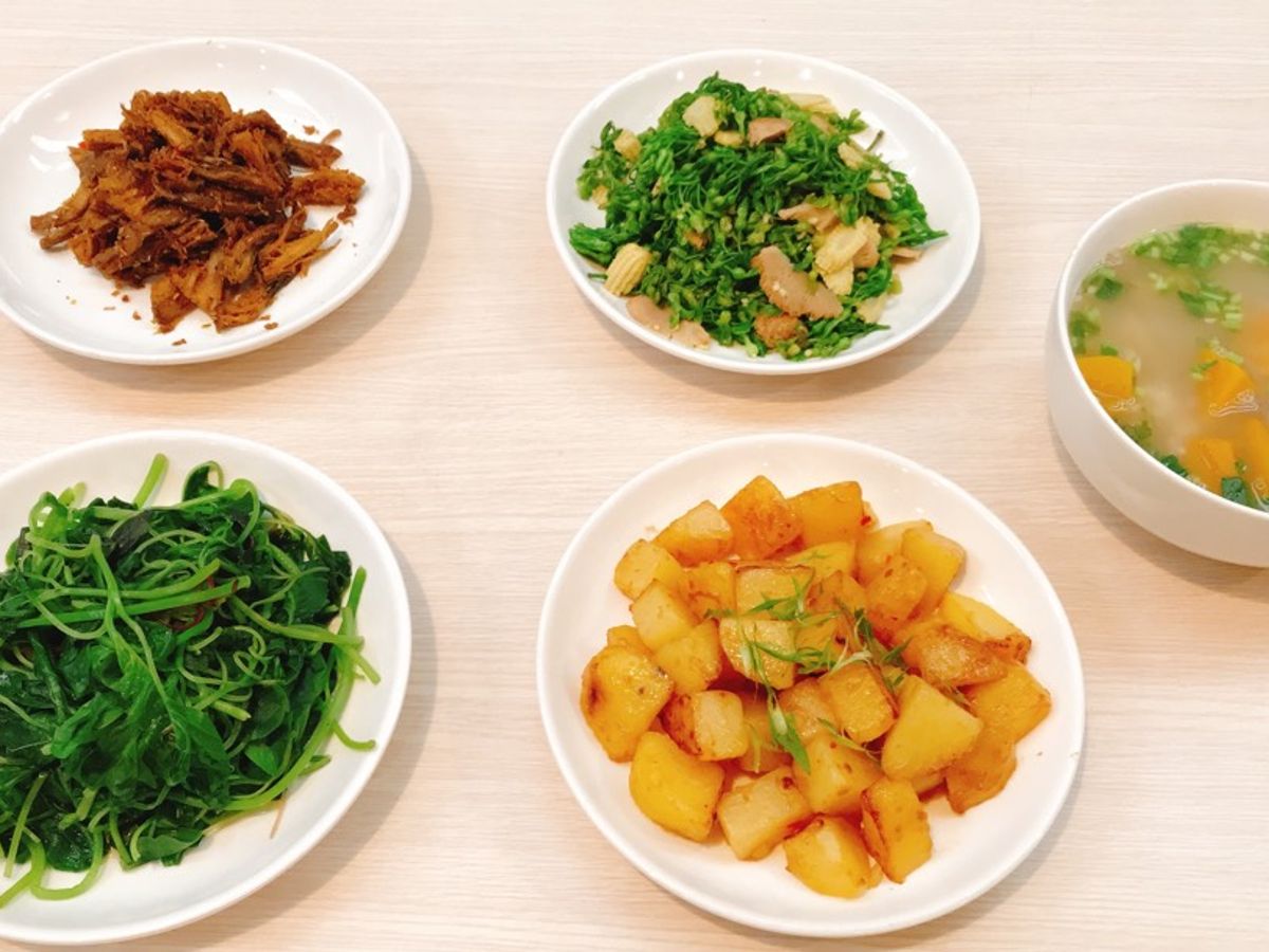 Mâm cơm chay thường ngày 5