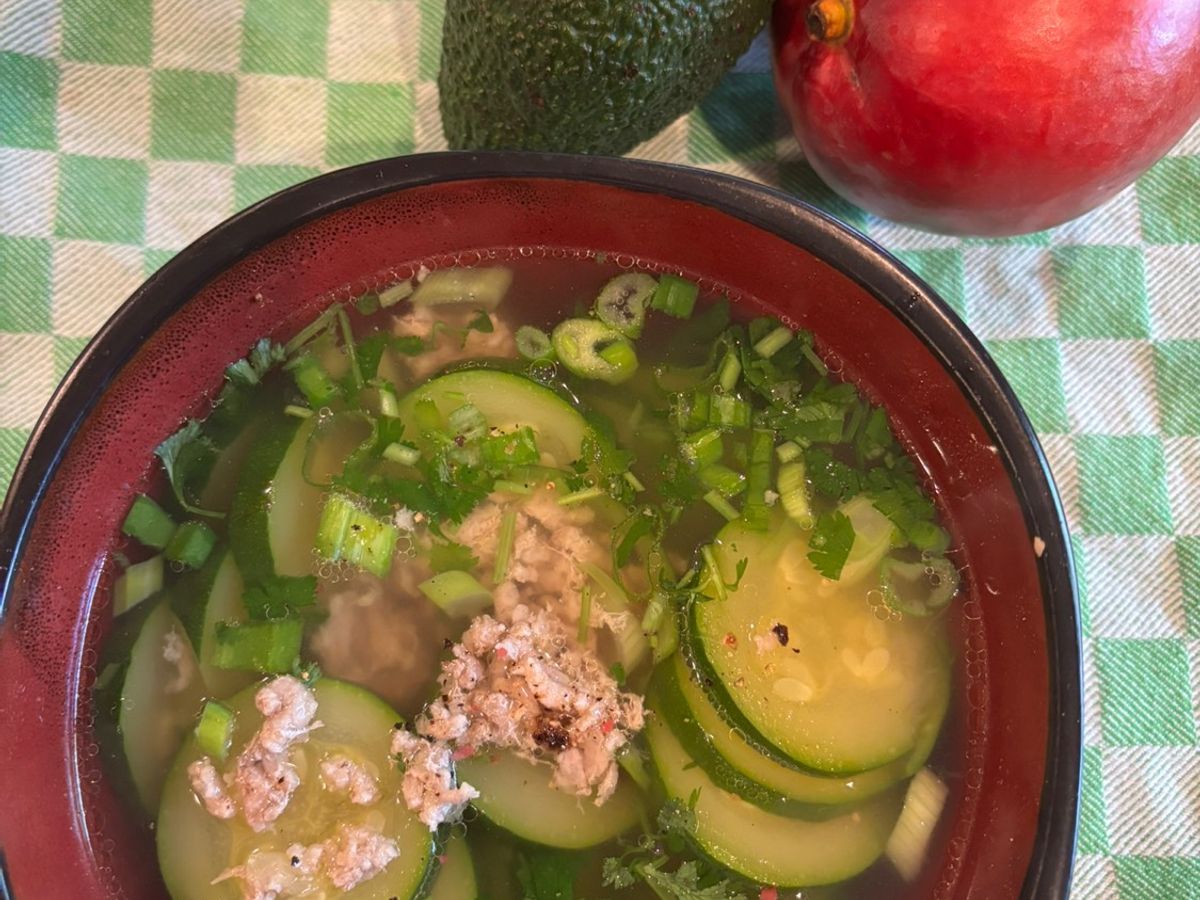 Canh squash nấu thịt băm
