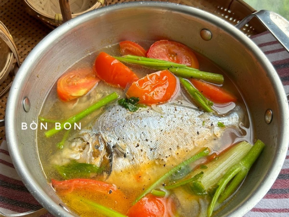 Cá Bè Diễn Nấu Rau Cần
