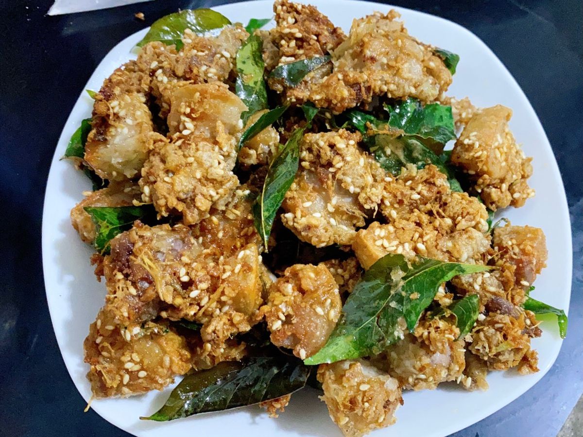 Thịt heo rừng chiên giòn