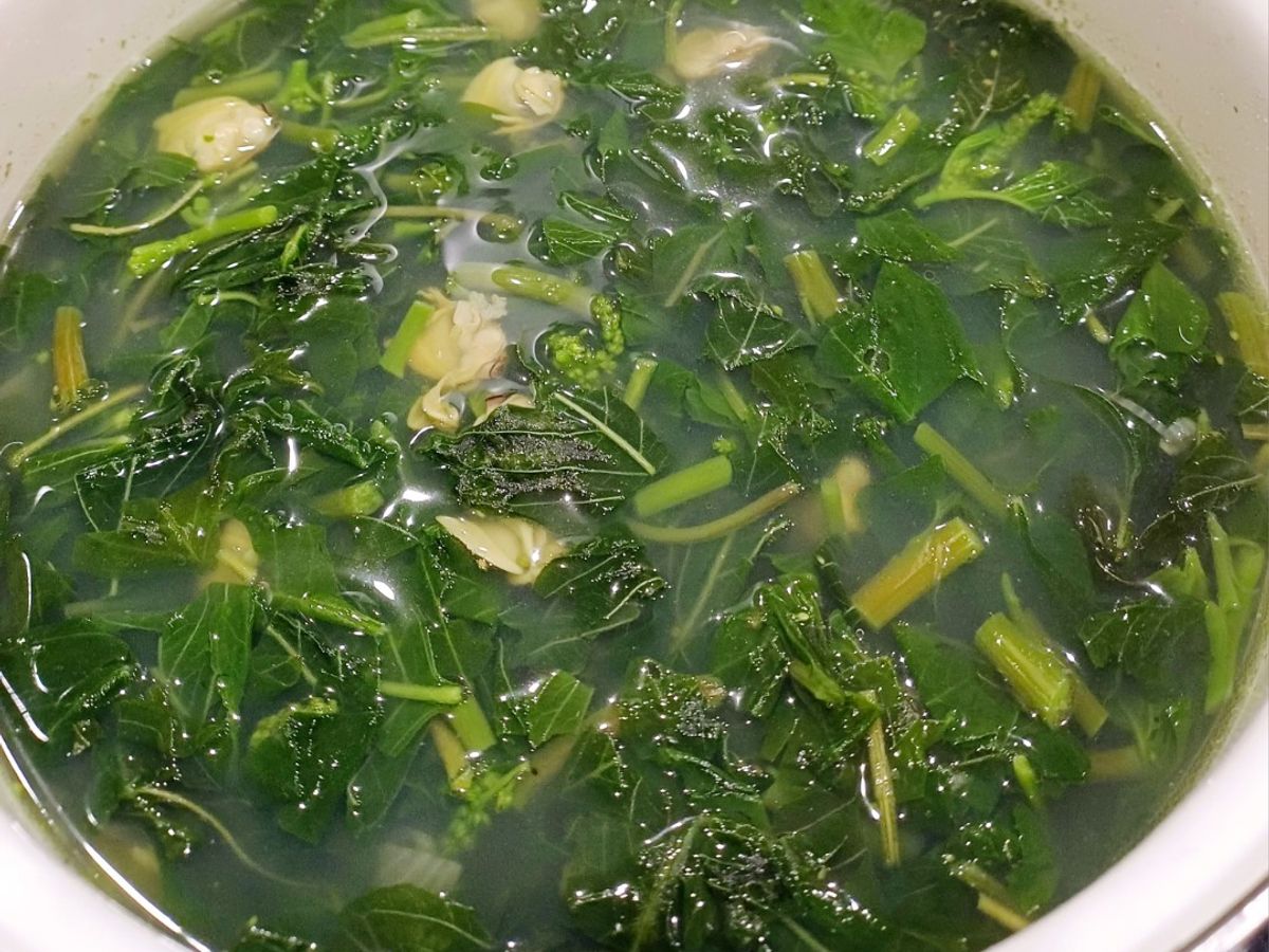 Rau dền cơm nấu ngao