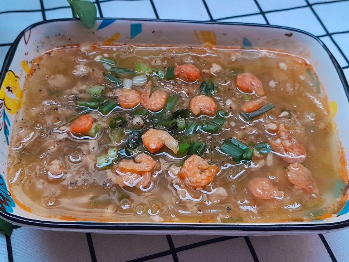 Canh bí xanh thịt xay tôm khô