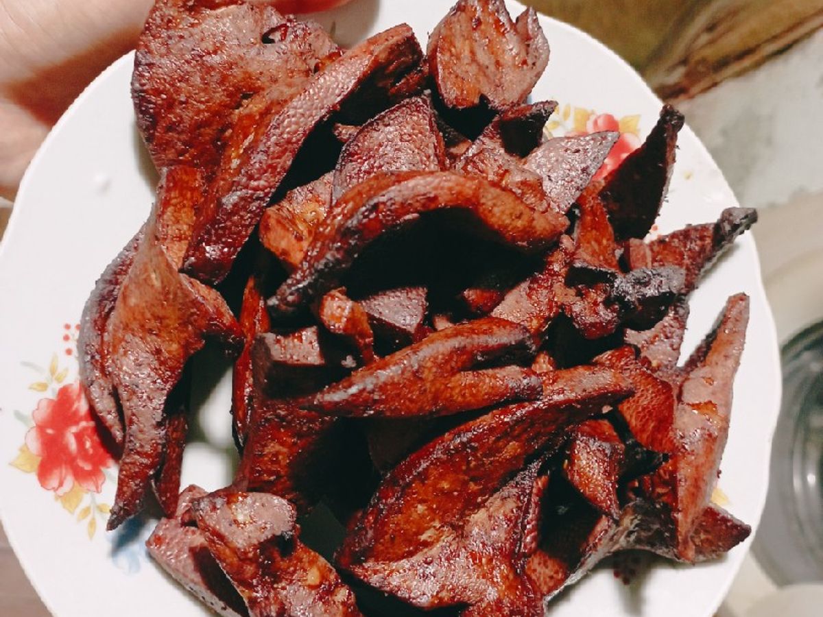 Gan heo nướng ngũ vị