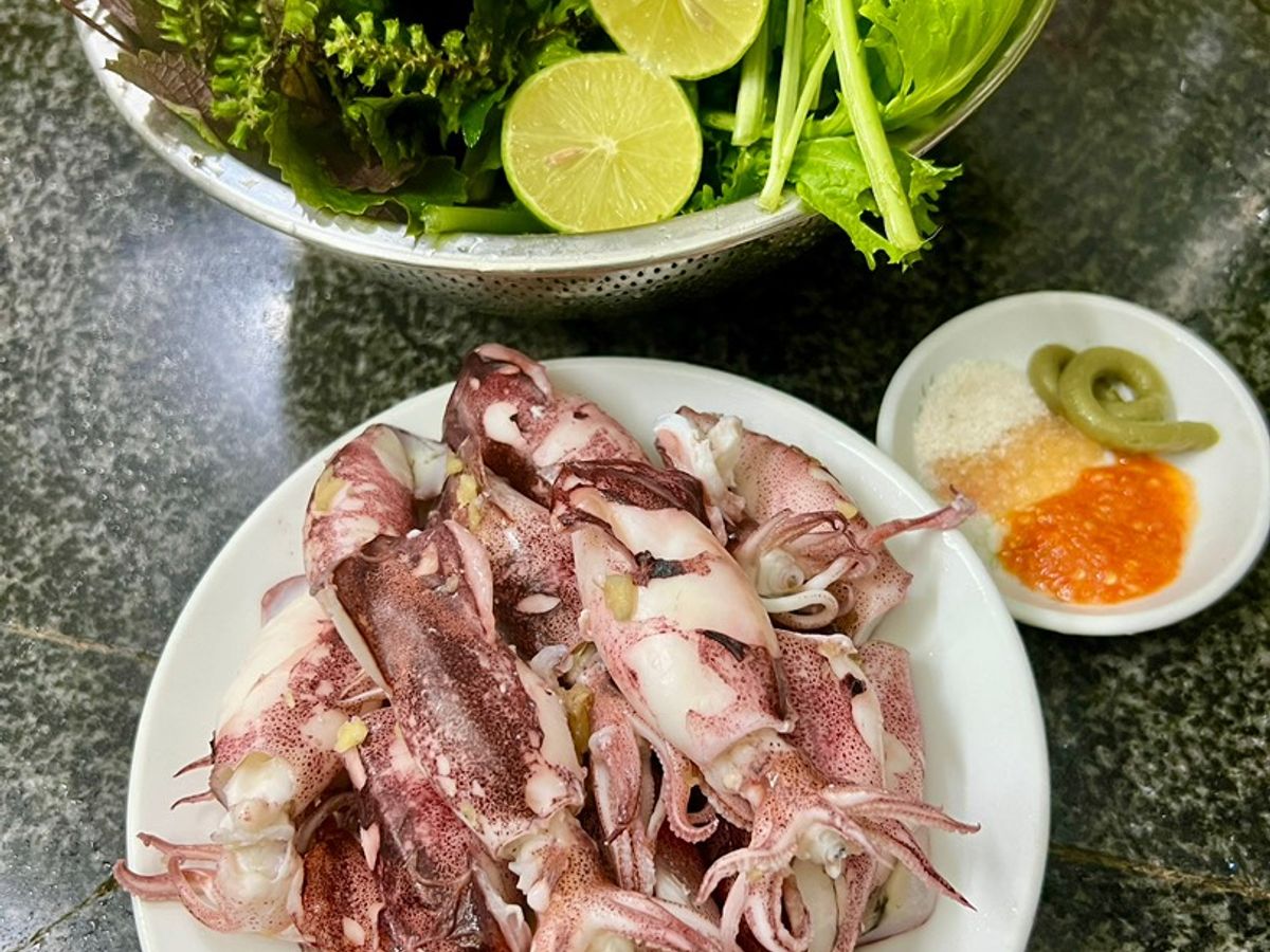 Mực Trứng Hấp Gừng