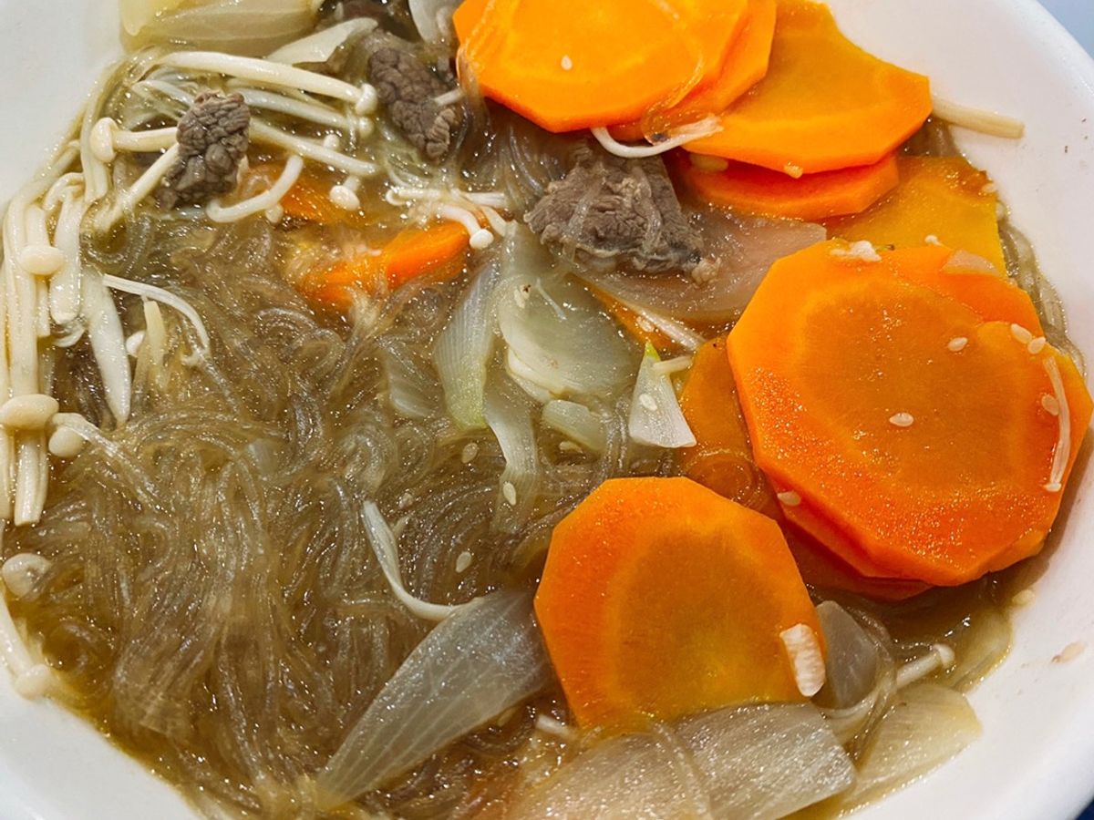 Canh bò Hàn Quốc pha ke cho bé:))