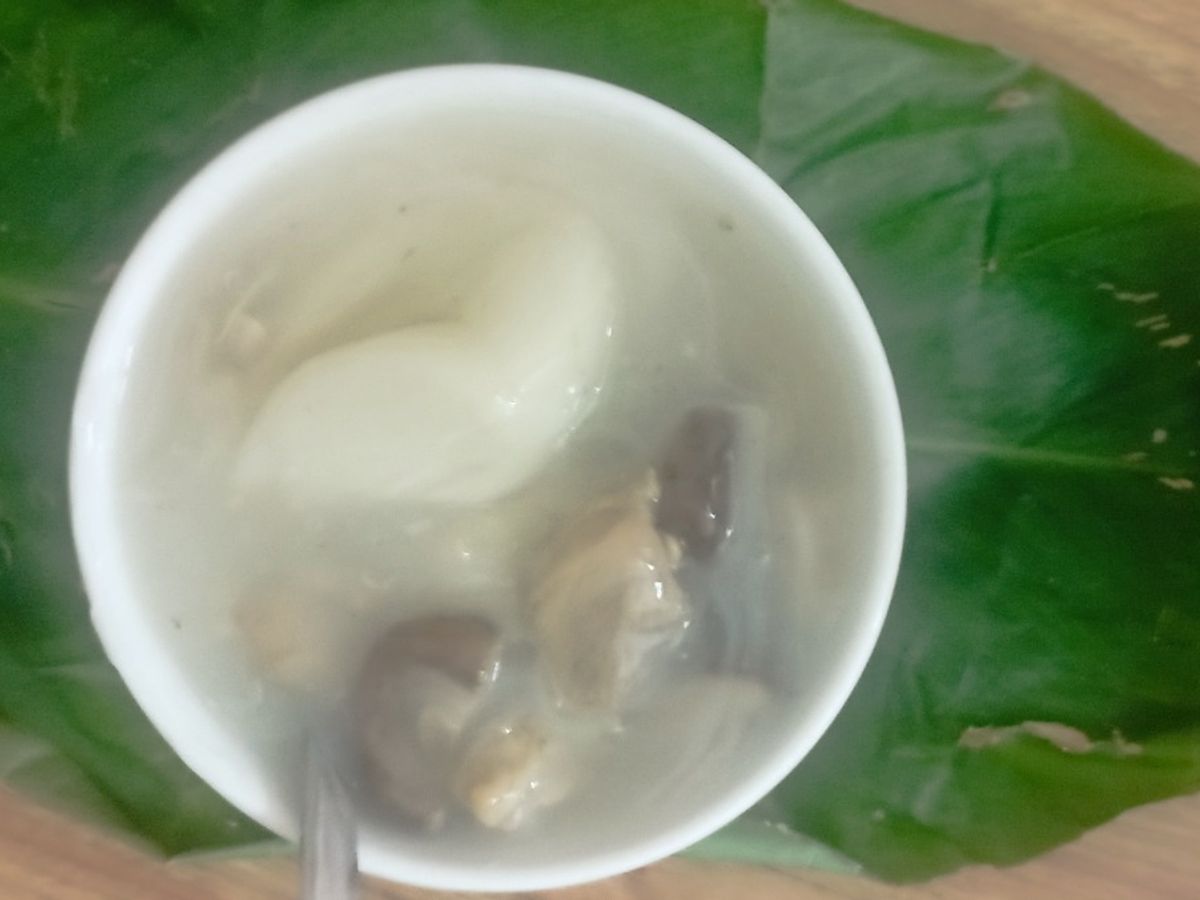 Bánh trôi nước nhân thịt gà nấm và đậu xanh