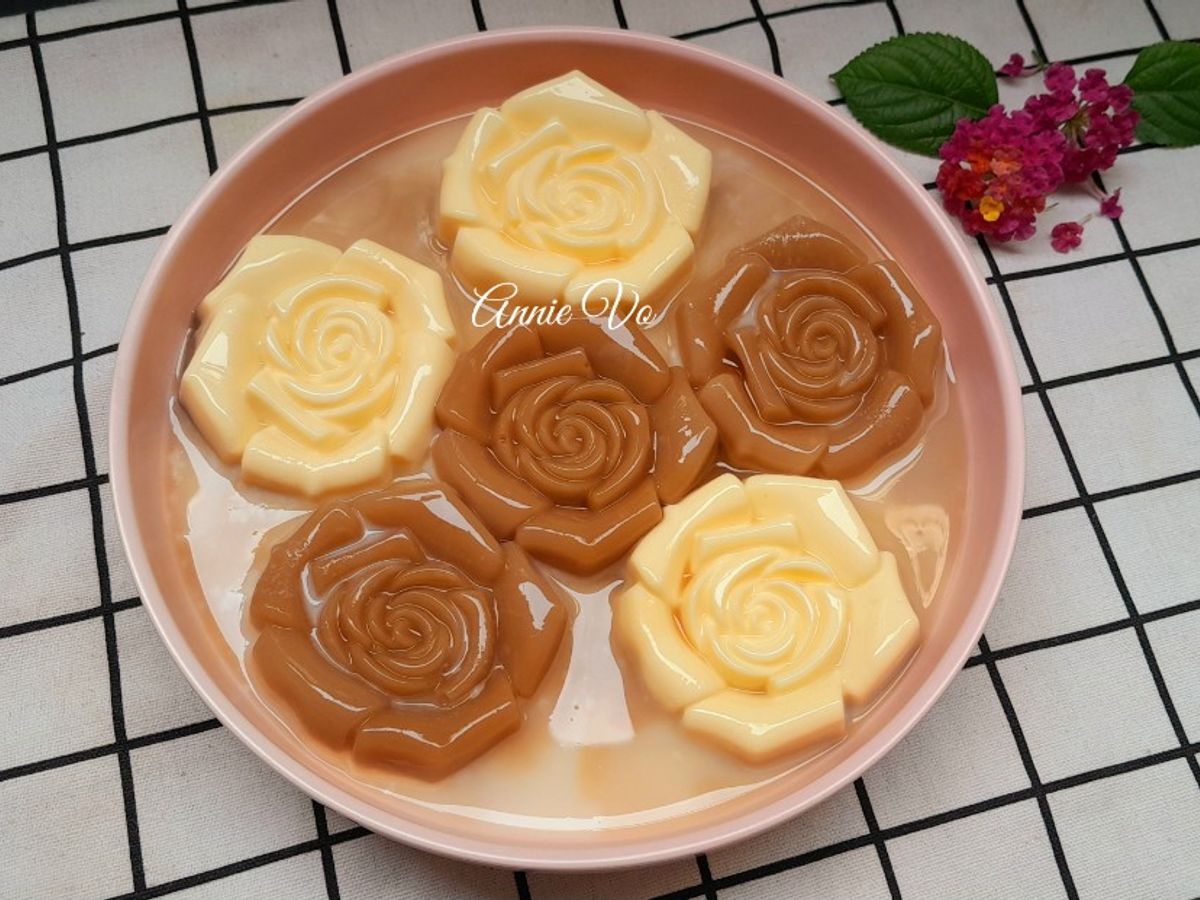Rau câu flan cà phê