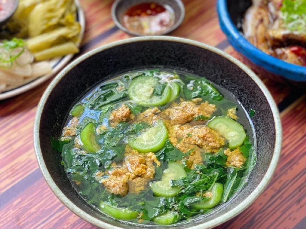 Canh Rau Tập Tàng Nấu Cua