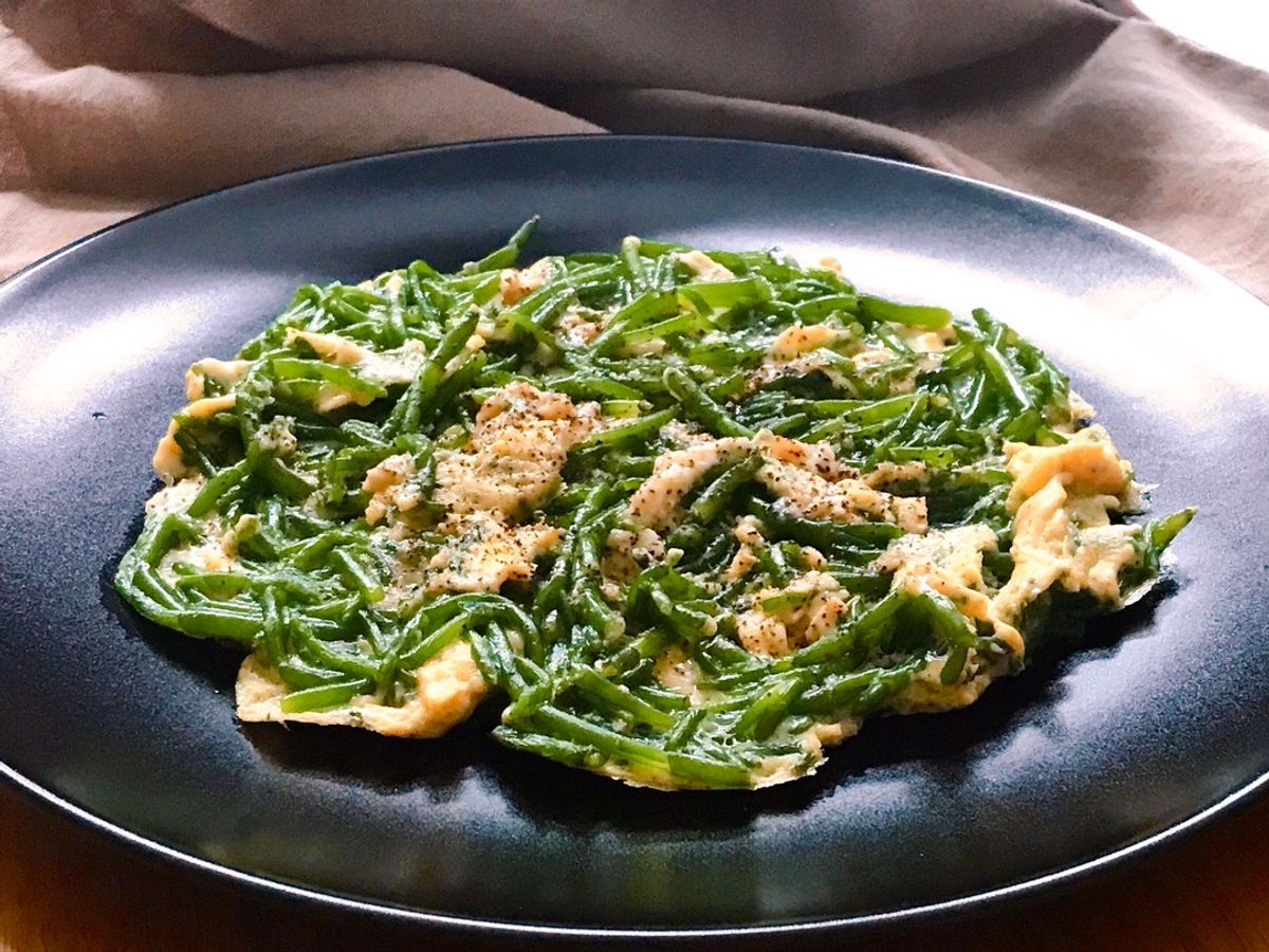 💚 Trứng Chiên Rau Ngón Biển (Samphire, Salicorne)