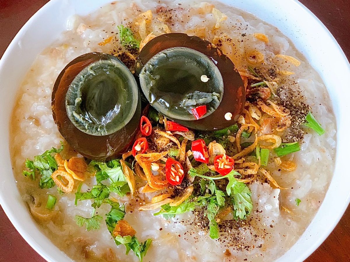 Cháo sườn hạt sen nấm 🍲