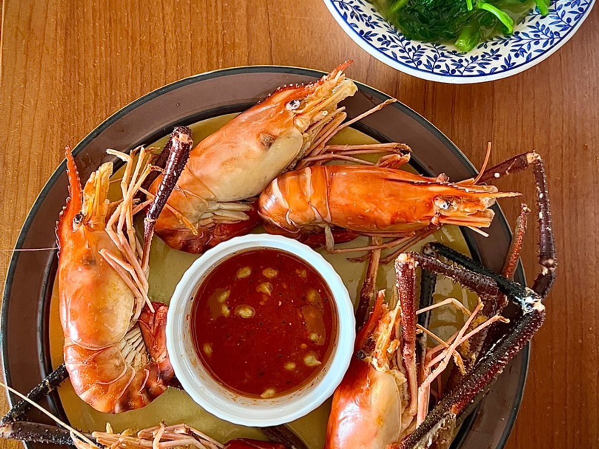 Tôm Càng Luộc, Canh Mồng Tơi Nấu Bằng Nước Luộc Tôm