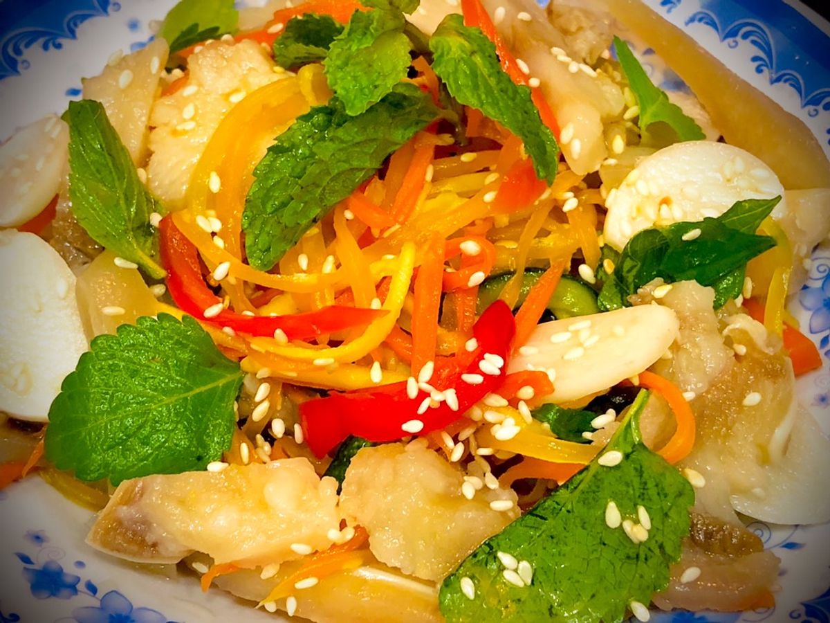 Gỏi Đu Đủ, Xoài, Thịt Đầu Heo