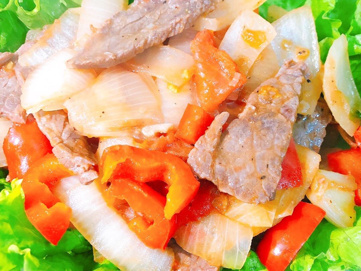Bò xào cần tây ớt chuông