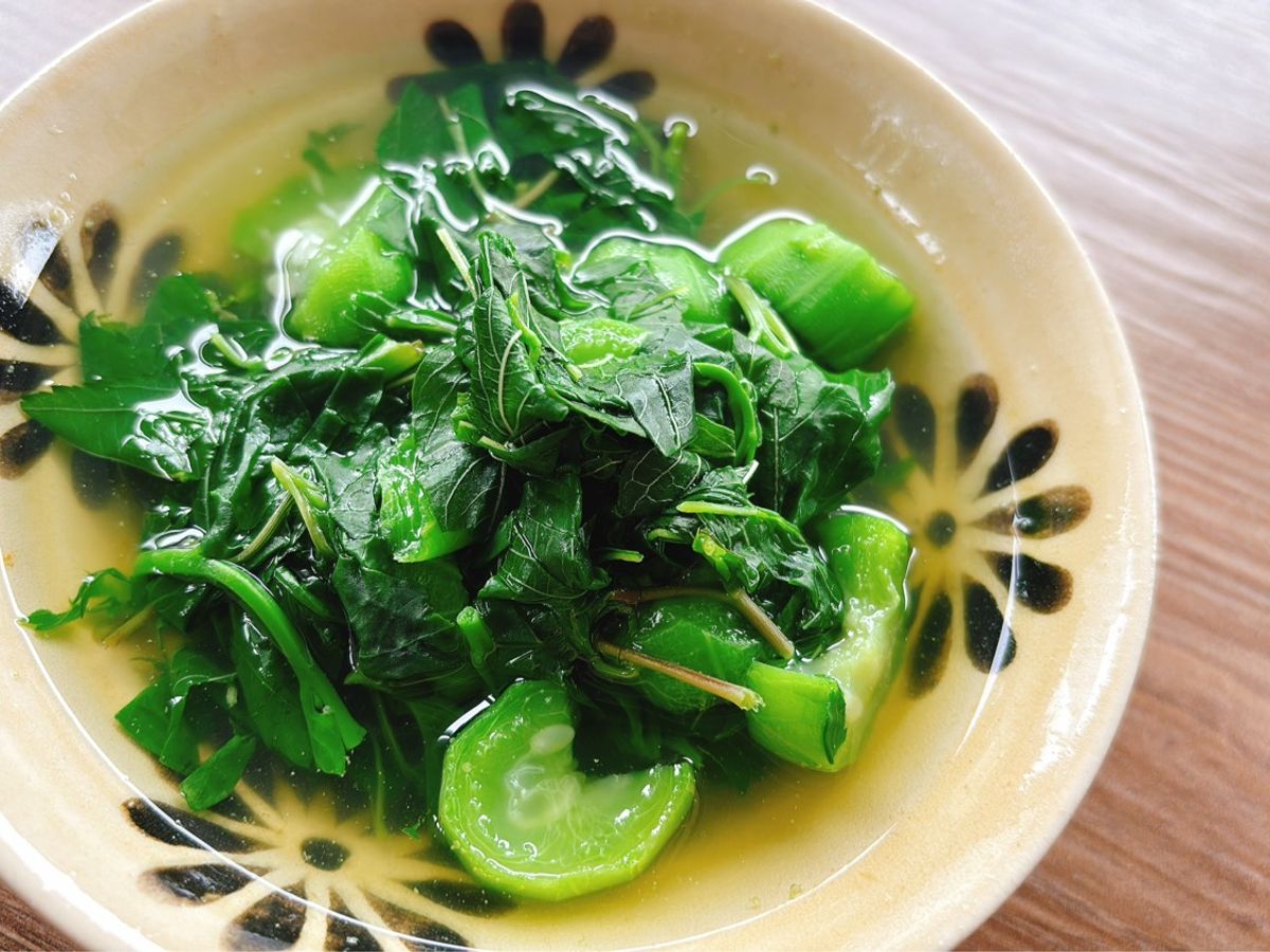 Canh Rau Đay Mùng Tơi và Mướp