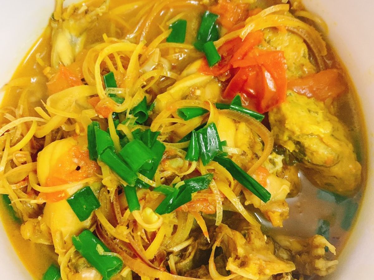 Ếch nấu hoa chuối