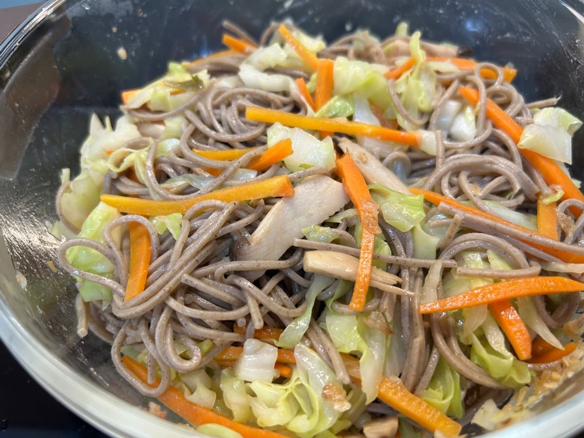 Mì Soba Xào Nấm Chay