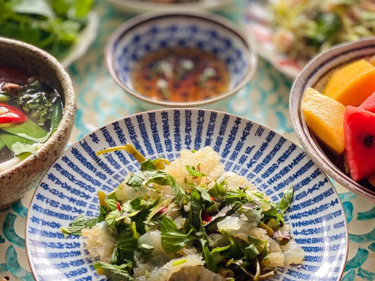 Gỏi Sứa Trộn Dưa Rau Muống