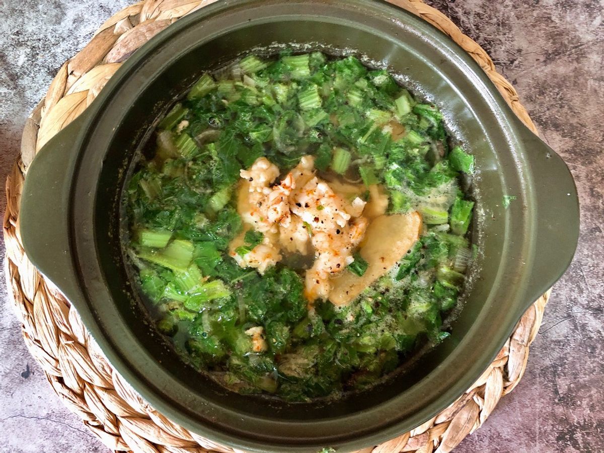 Canh Cải Cay Nấu Tôm