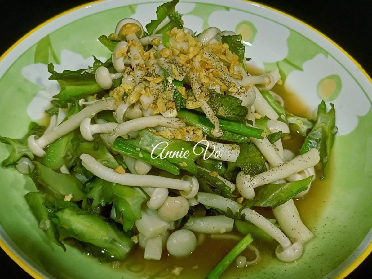 Đậu rồng xào nấm