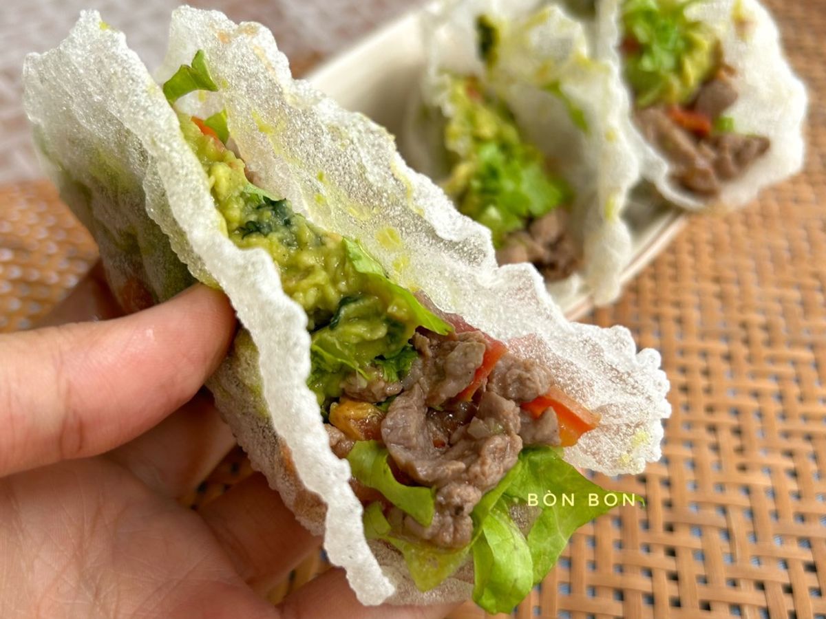 Taco Thịt Bò Từ Bánh Tráng