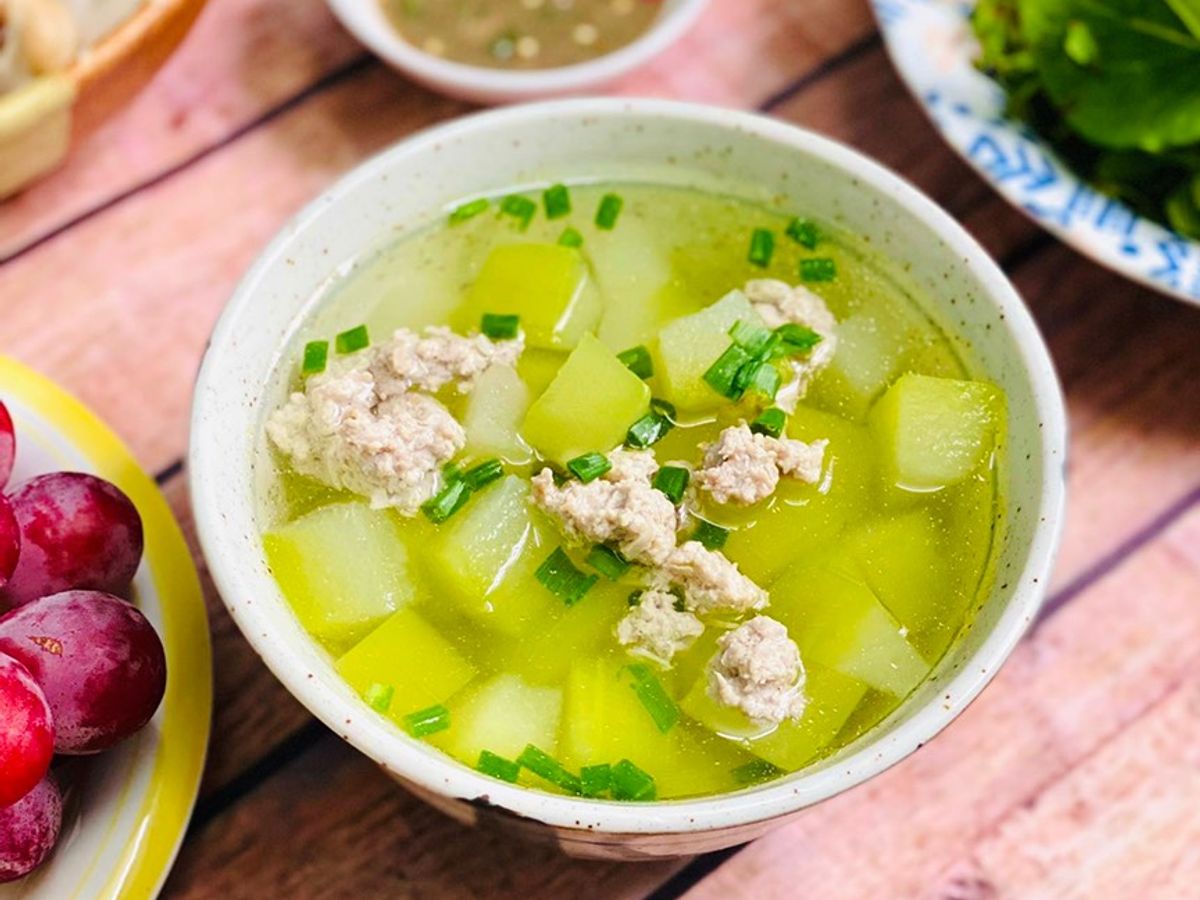 Canh Bí Xanh Nấu Thịt Heo