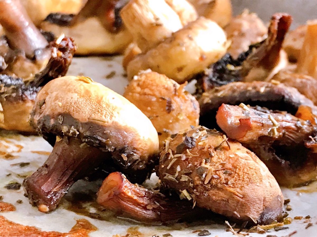 🌱 Champignons de Paris grillés - Nấm Mỡ Nướng Lá Thơm Provence (Vegan)