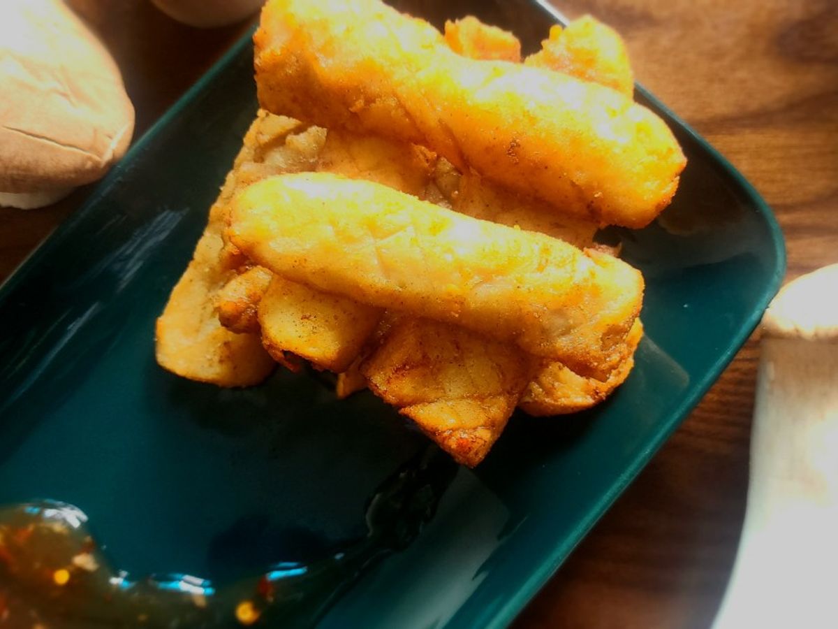 Nấm đùi gà chiên (món chay)
