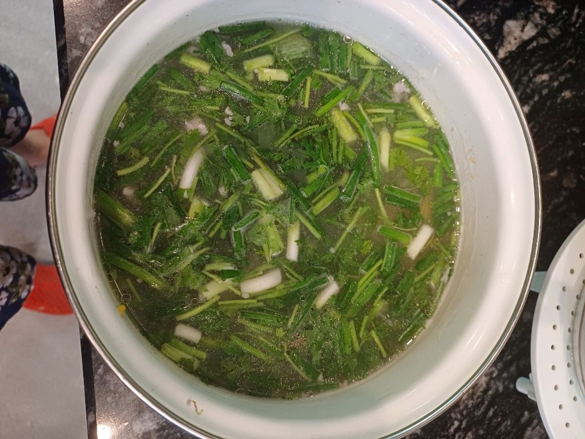 Canh thịt băm nấu chanh trà