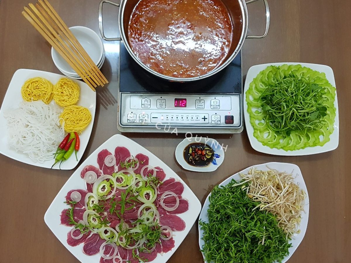 Bắp bò nhúng ớt