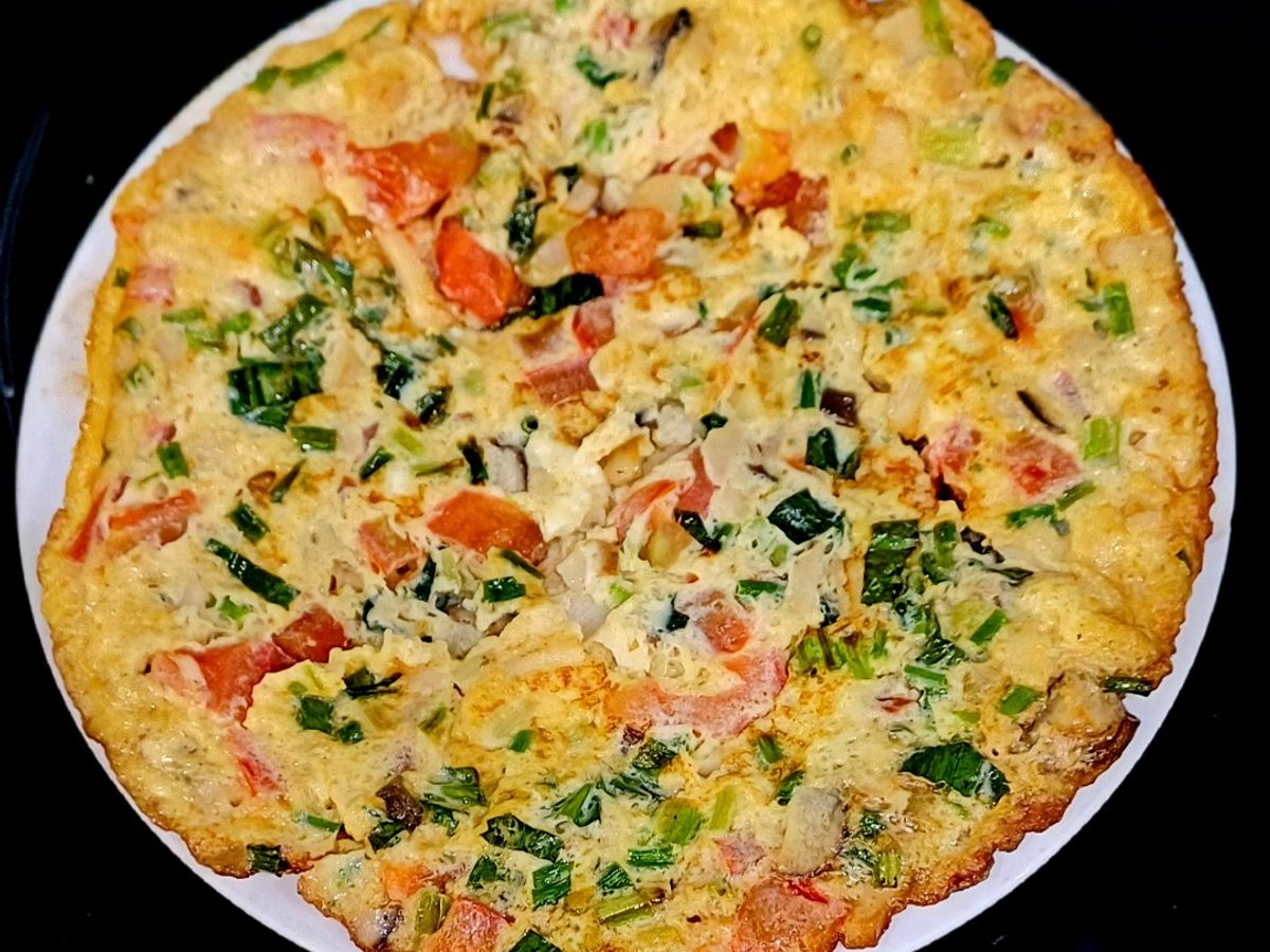 Trứng chiên rau củ