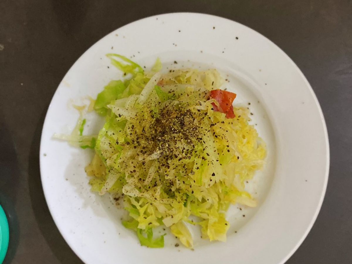 Rau cải bắp xào cà chua