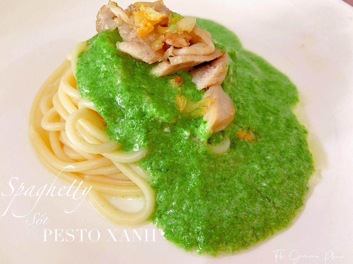 Spaghetti (mỳ ý) sốt rau xanh