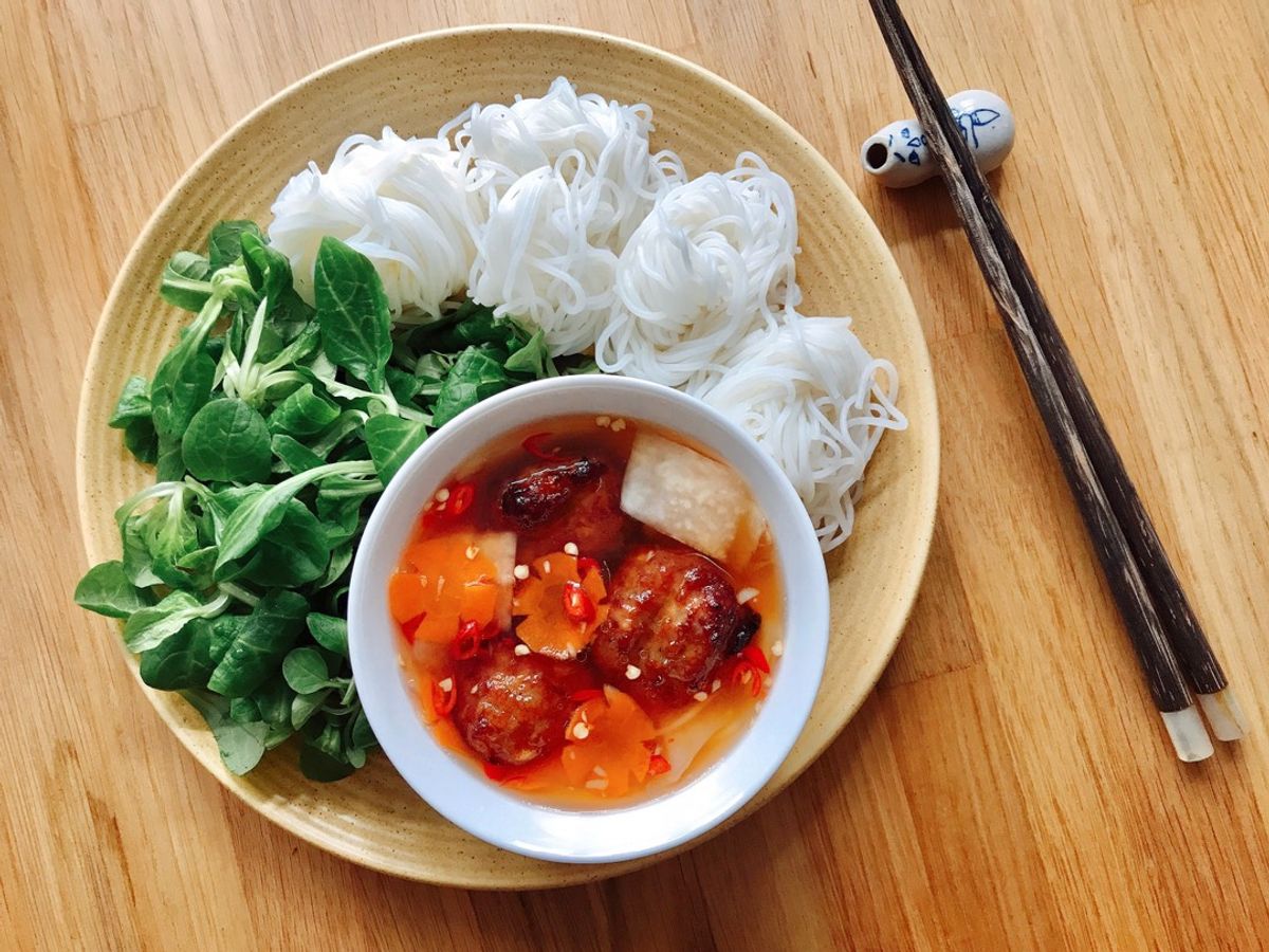 Bún Chả Hà Nội (Version thiếu rau thơm và xài đường cỏ ngọt ăn kiêng)