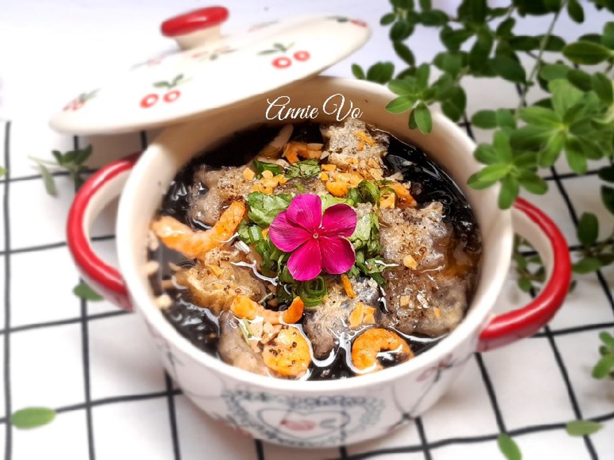 Canh nấm rong biển bóng bì