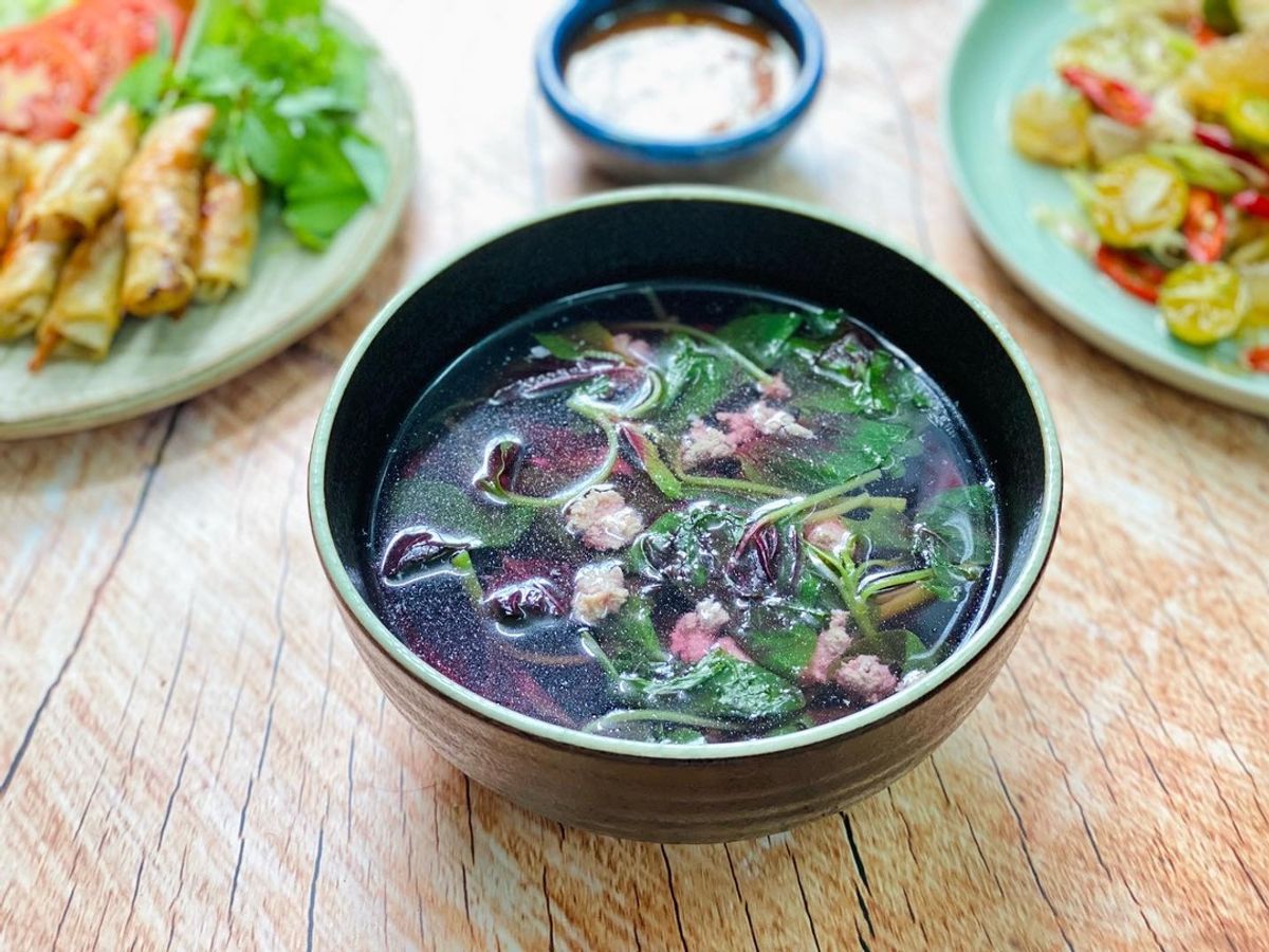 Canh Rau Dền Nấu Thịt Bằm