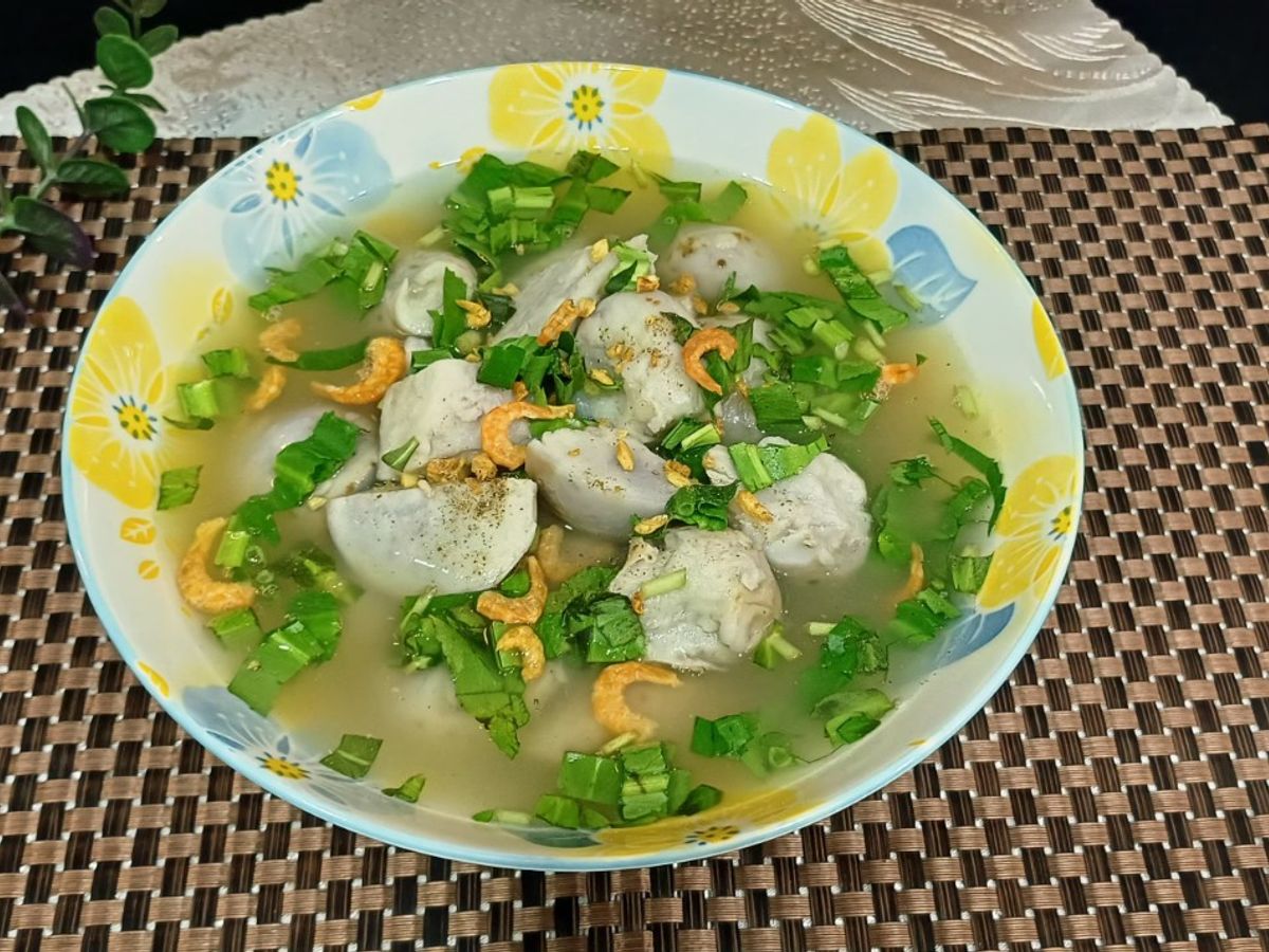 Canh khoai sọ nấu tôm khô