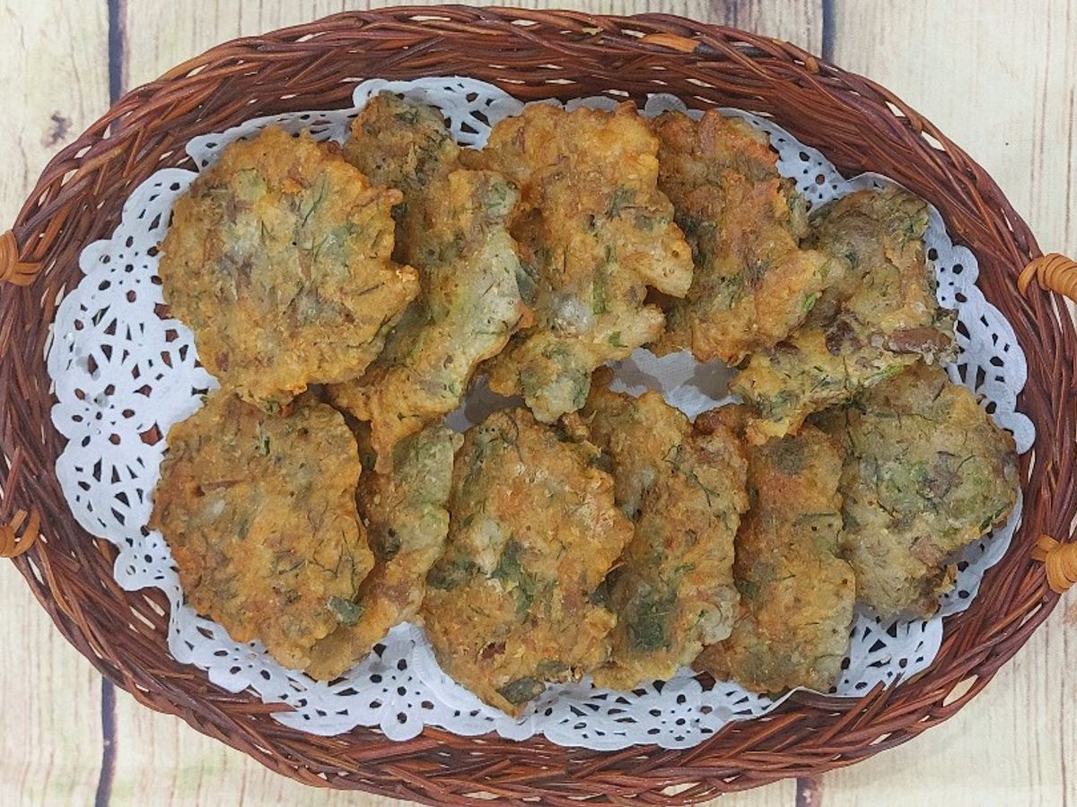 Chả cá chay (nấm sò nâu chiên giòn)