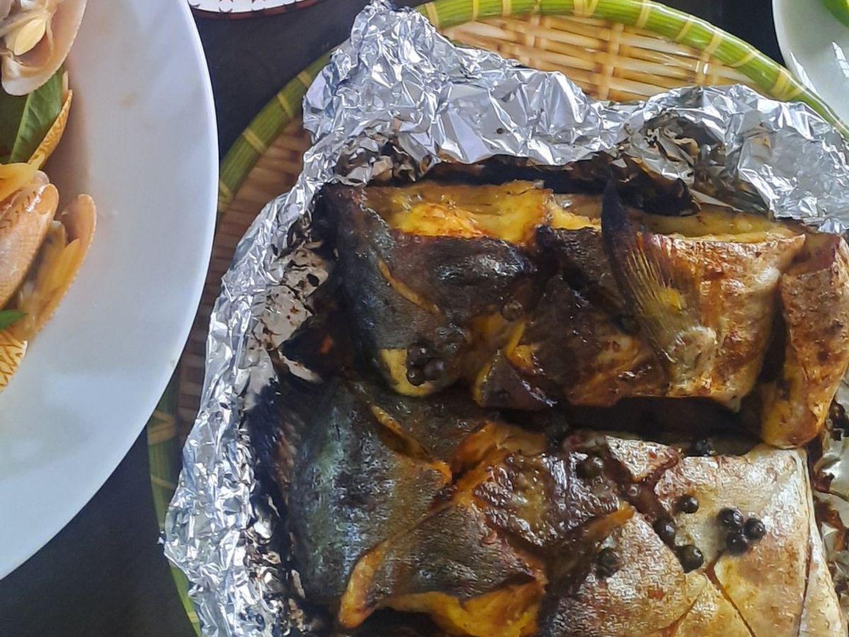 Cá chim nướng tiêu xanh