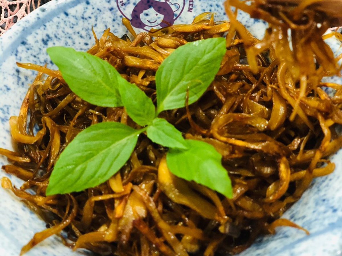 Ruốc nấm đùi gà chay