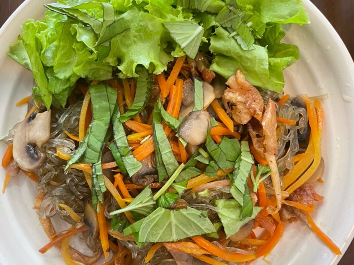 Miến xào mực khô