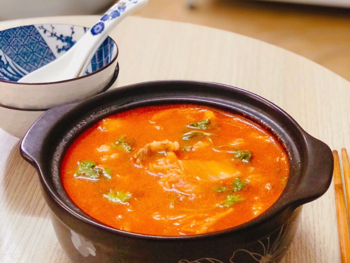 Canh kim chi thịt bò